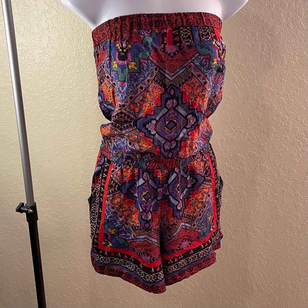 Tribal print romper